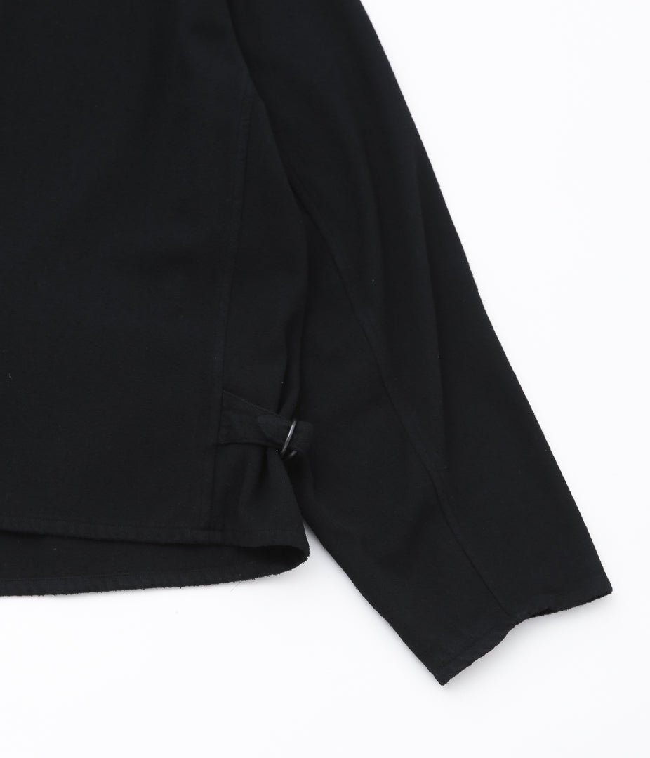 COMOLI ''Silk Nep Zip Short Jacket'' (BLACK)