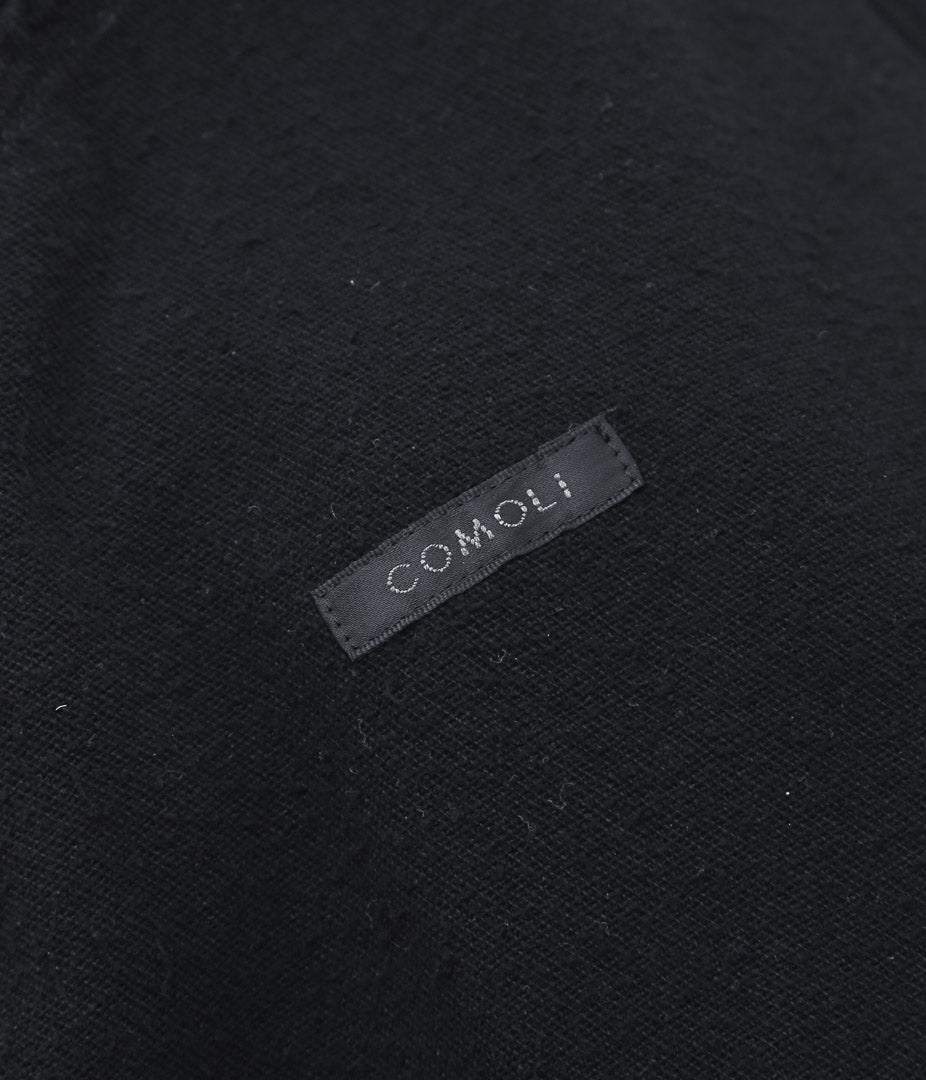COMOLI ''Silk Nep Zip Short Jacket'' (BLACK)