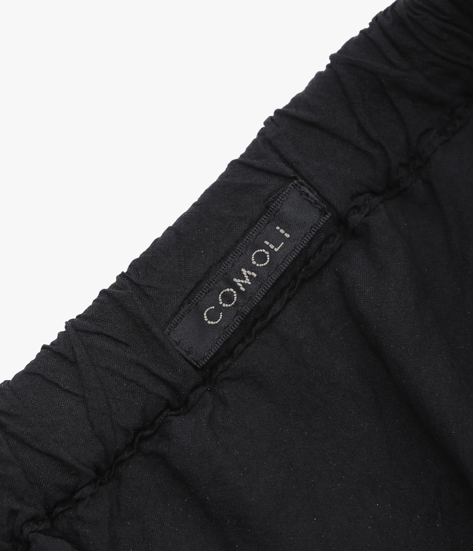 COMOLI ''실크 제품 염색 드로우 스트링 팬츠 ''(BLACK)