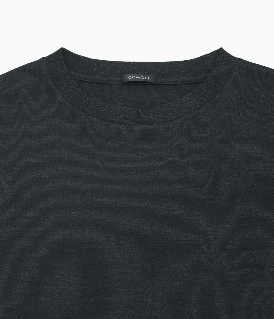 COMOLI ''서머 울 긴팔 티셔츠 ''(CHARCOAL)