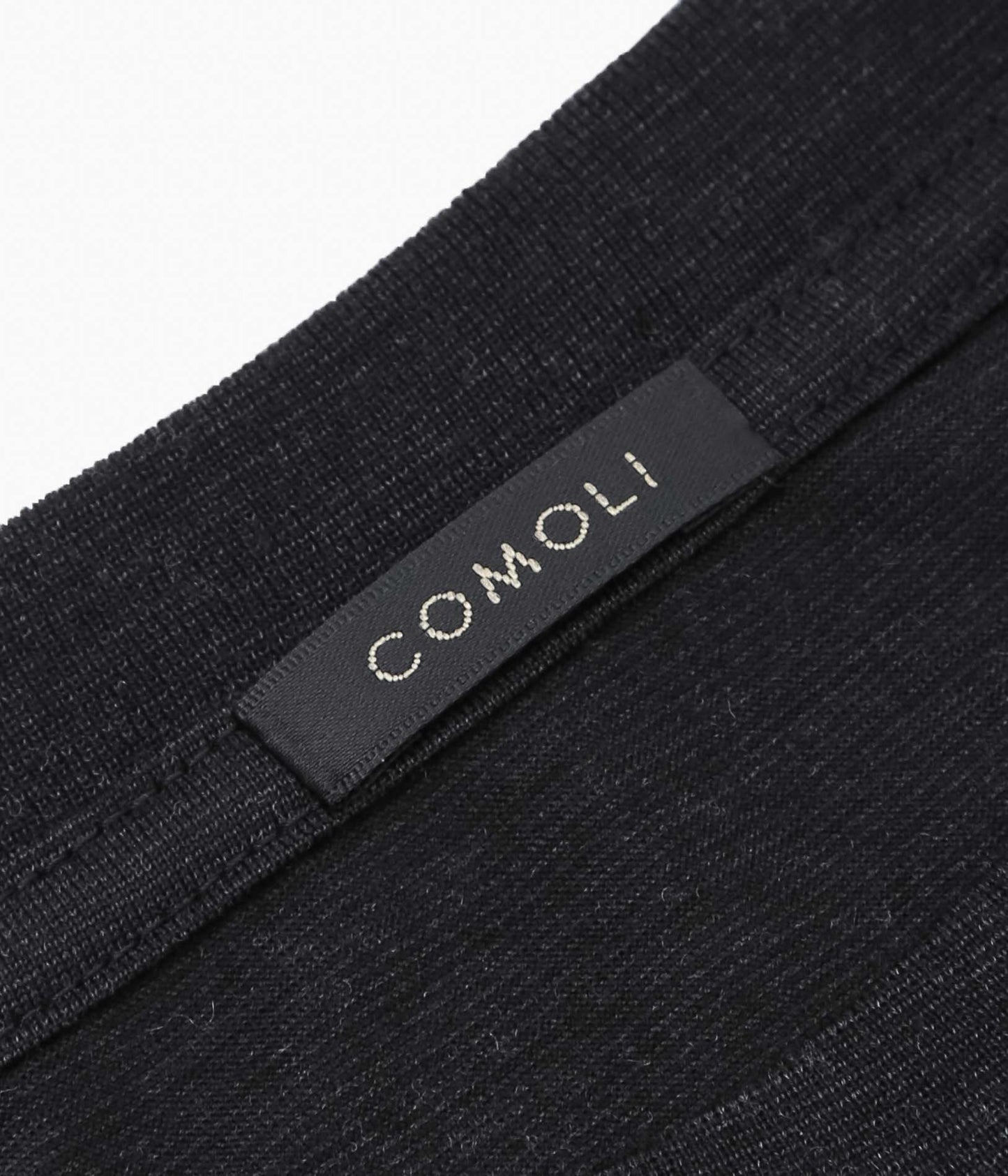 COMOLI ''서머 울 반소매 티셔츠 ''(CHARCOAL)