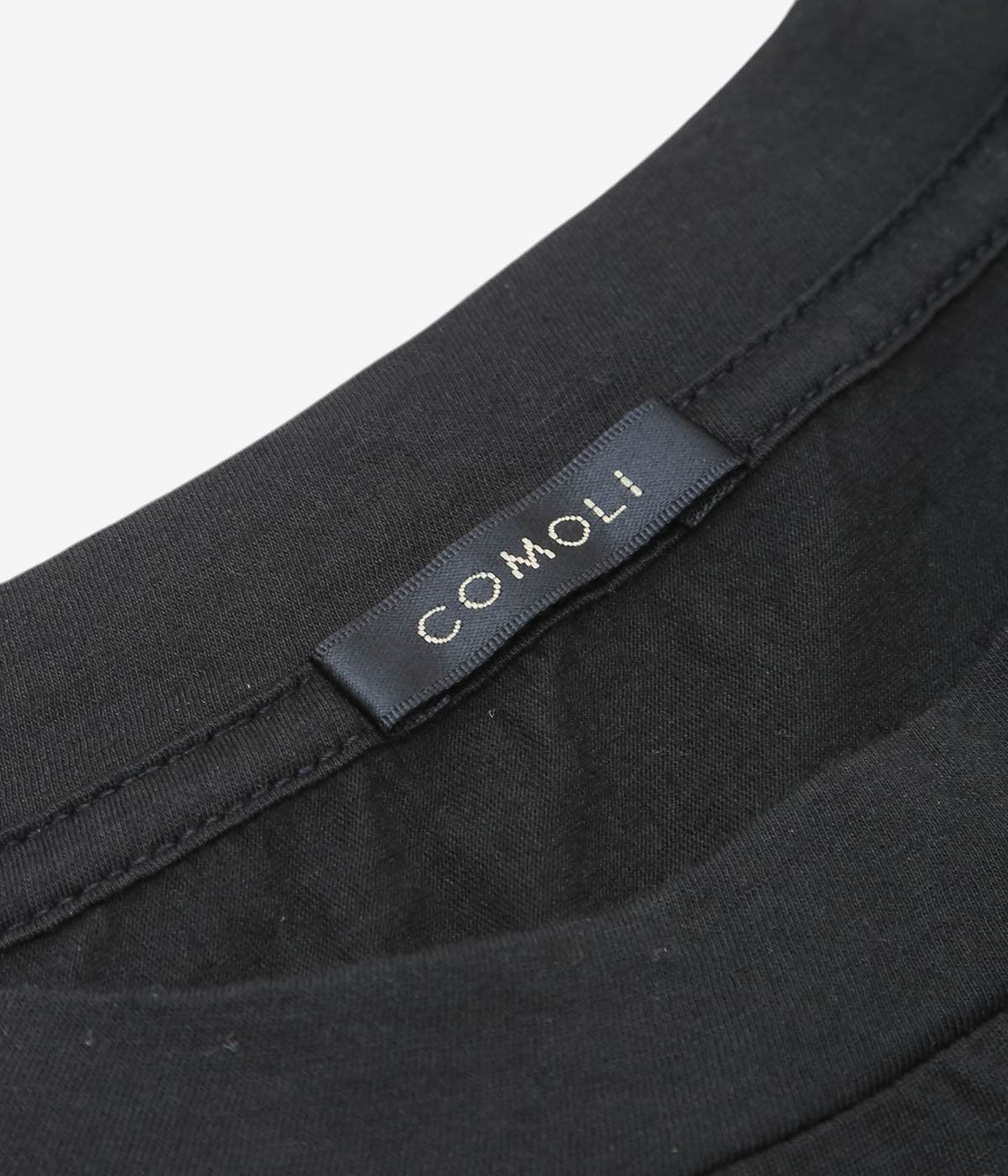 COMOLI "THIN 코튼 티셔츠" (BLACK)