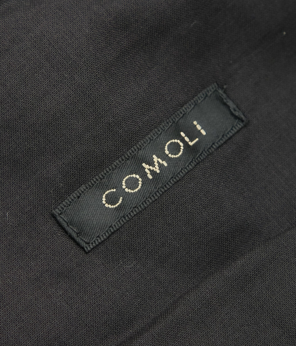 COMOLI "Wool Knit Track Jacket" (CHARCOAL)