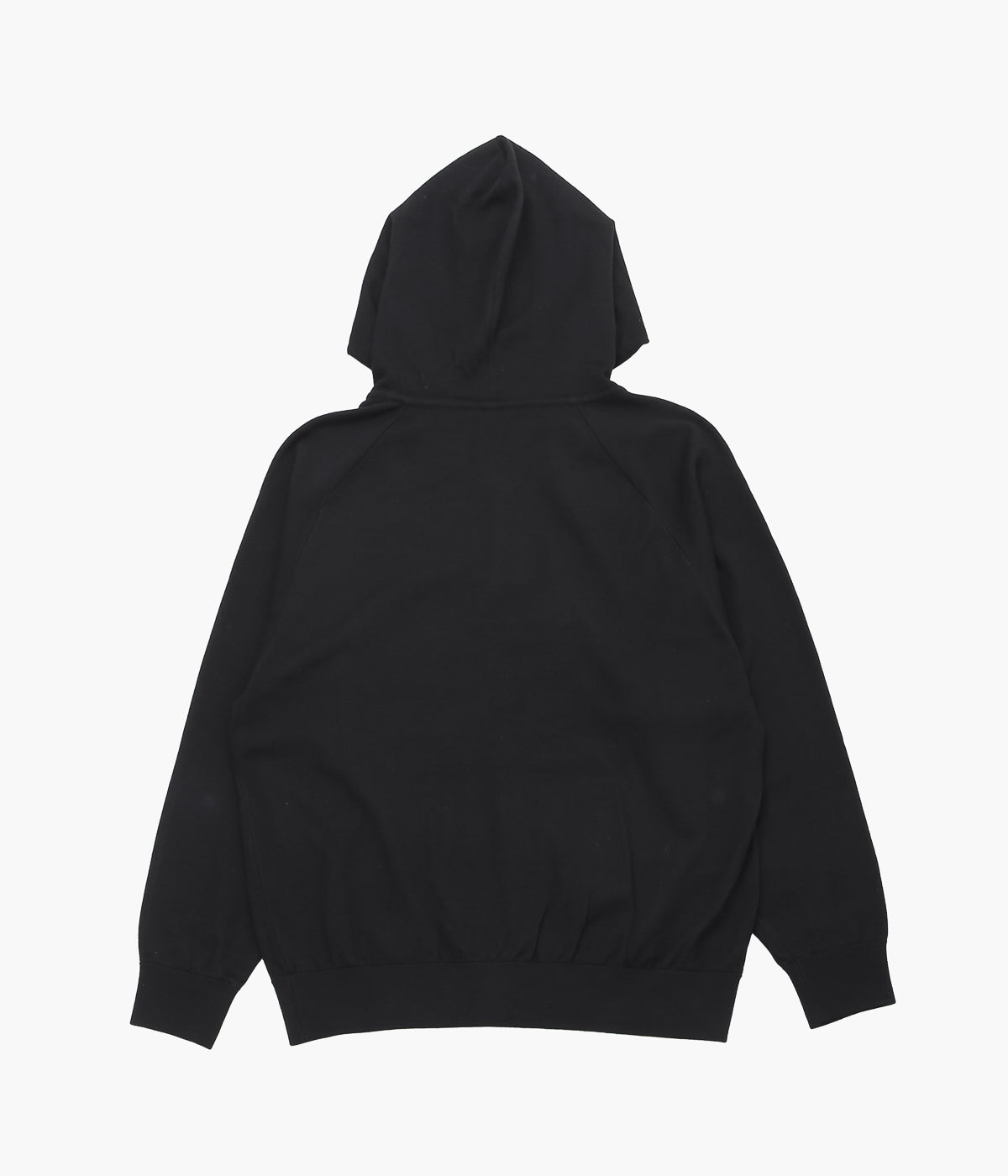 COMOLI "Wool Knit Zip Hoodie" (BLACK)