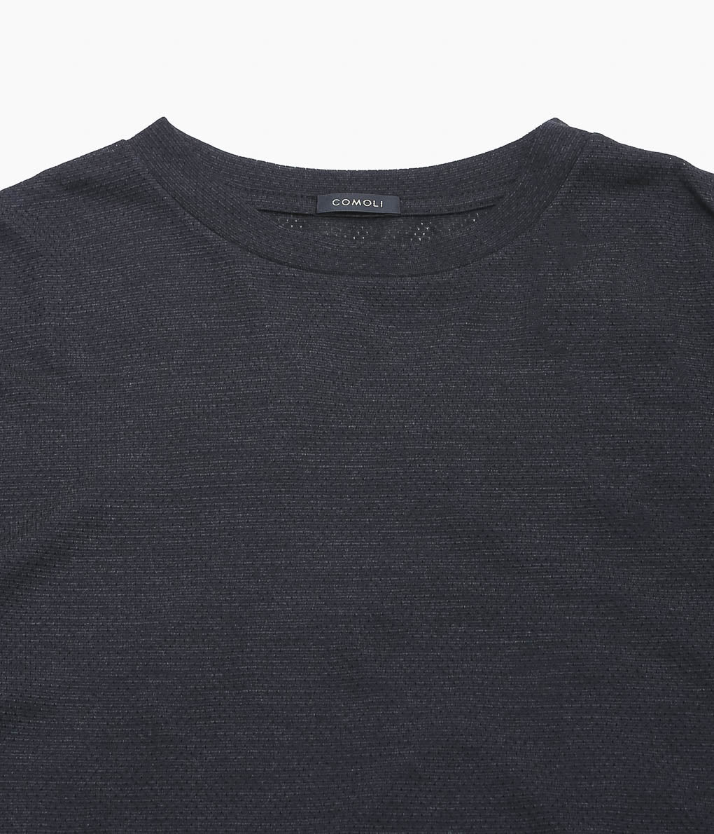 COMOLI ''ウールメッシュ 半袖Tシャツ'' (CHARCOAL)