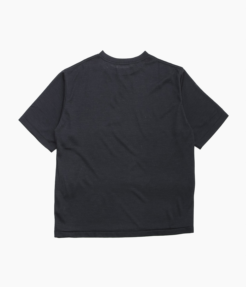 COMOLI ''ウールメッシュ 半袖Tシャツ'' (CHARCOAL)