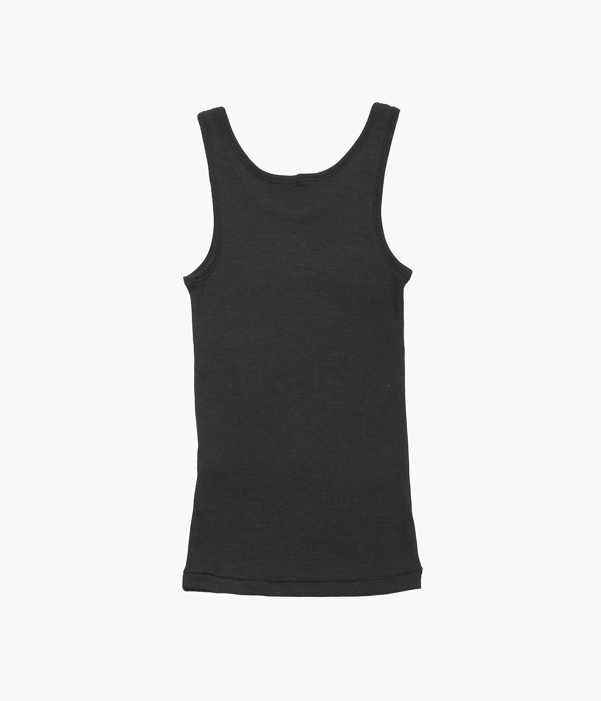 COMOLI Wool Rib Tank Top (Charcoal)