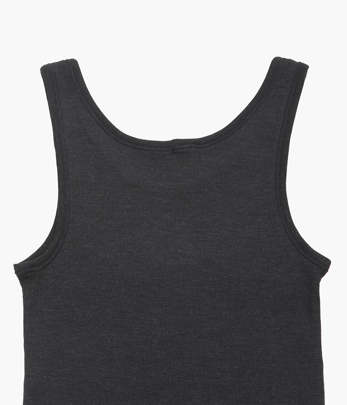 COMOLI Wool Rib Tank Top (Charcoal)