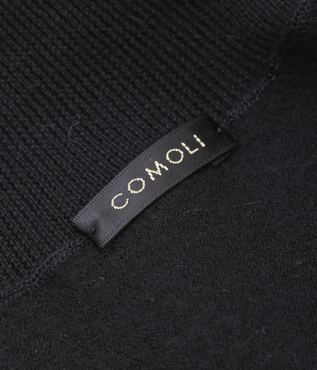 COMOLI Wool Turtleneck Dress (Black)