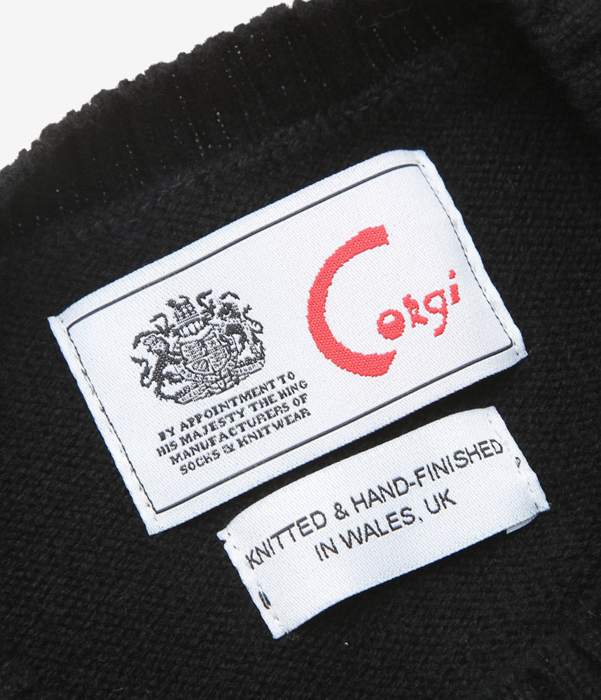 CORGI ''2PLY CASHMERE CREW NECK PULLOVER'' (BLACK)