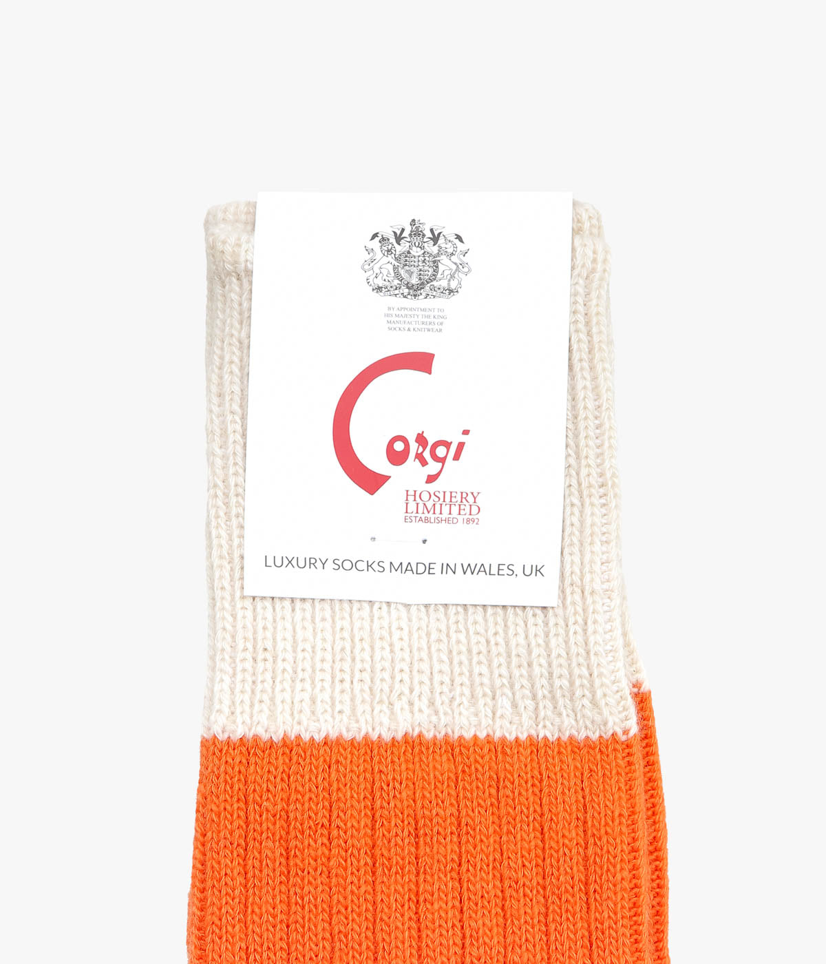 CORGI ''MEN'S GEELONG COLOR BLOC SOCKS'' (ALMOND / LANTERN / CORONA)