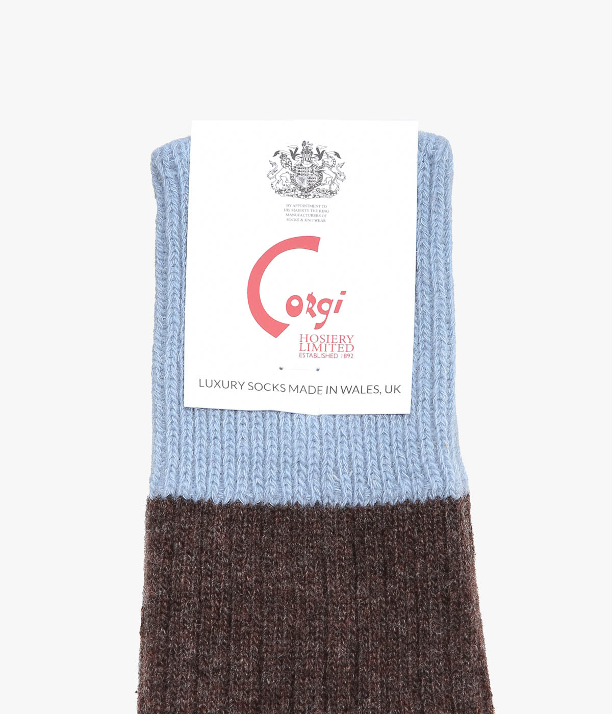 CORGI ''MEN'S GEELONG COLOR BLOC SOCKS'' (WOAD / PORCUPINE / ACACIA)