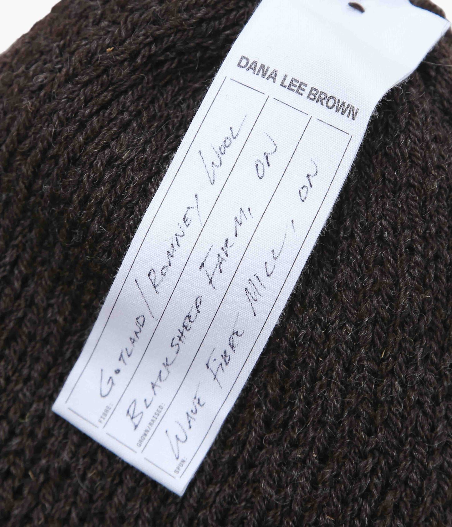 DANA LEE BROWN ''DOUBLE LAYER TOQUE'' (SHEEP'S BLACK)