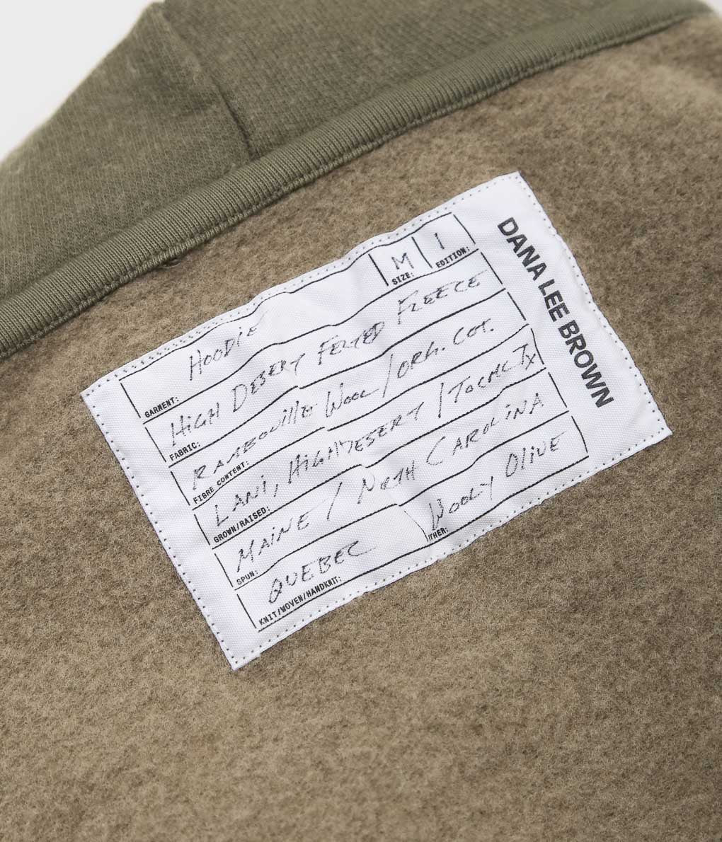 DANA LEE BROWN ''HOODY-FELTED FLEECE'' (WOOLY OLIVE)