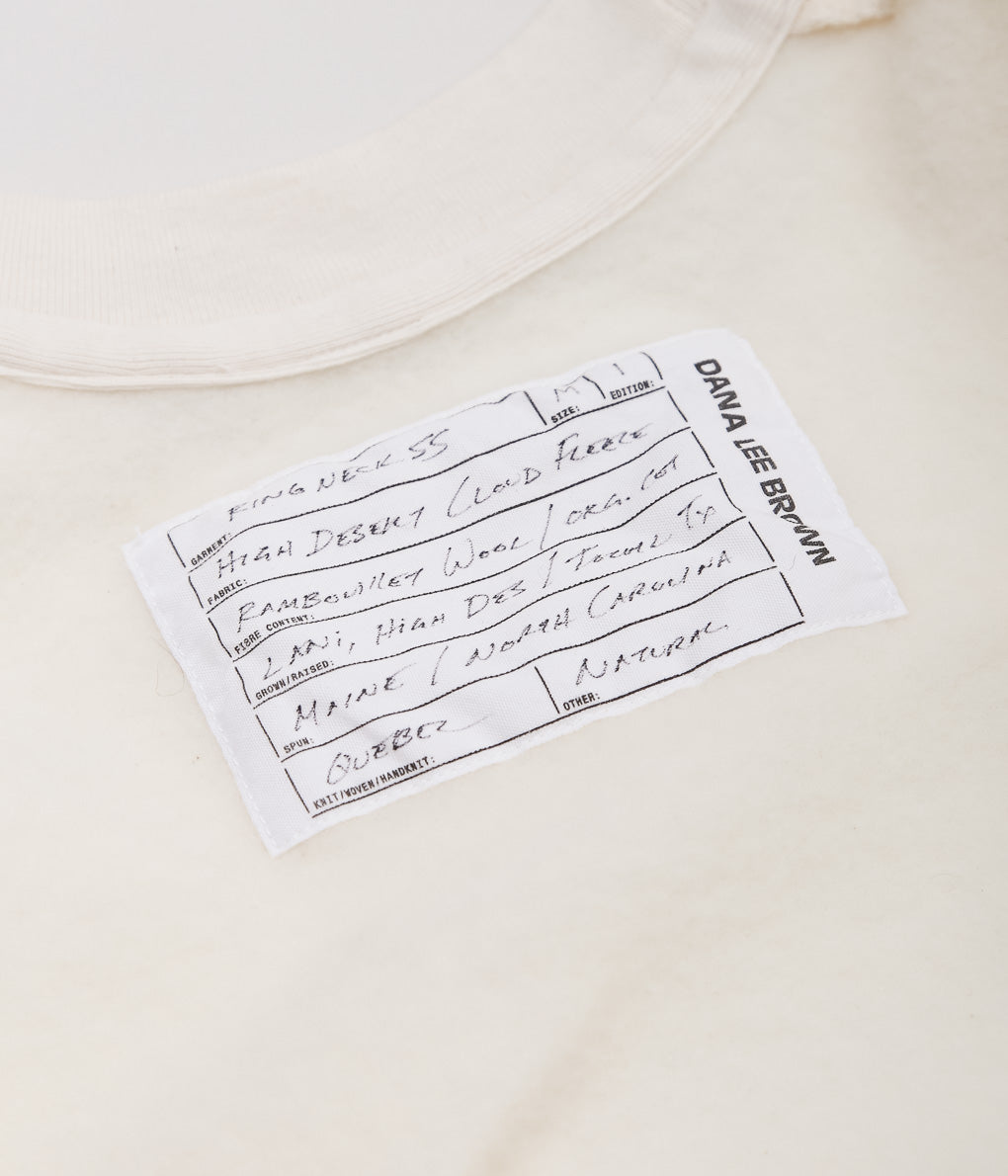 DANA LEE BROWN ''RING NECK SWEATSIRT'' (NATURAL)
