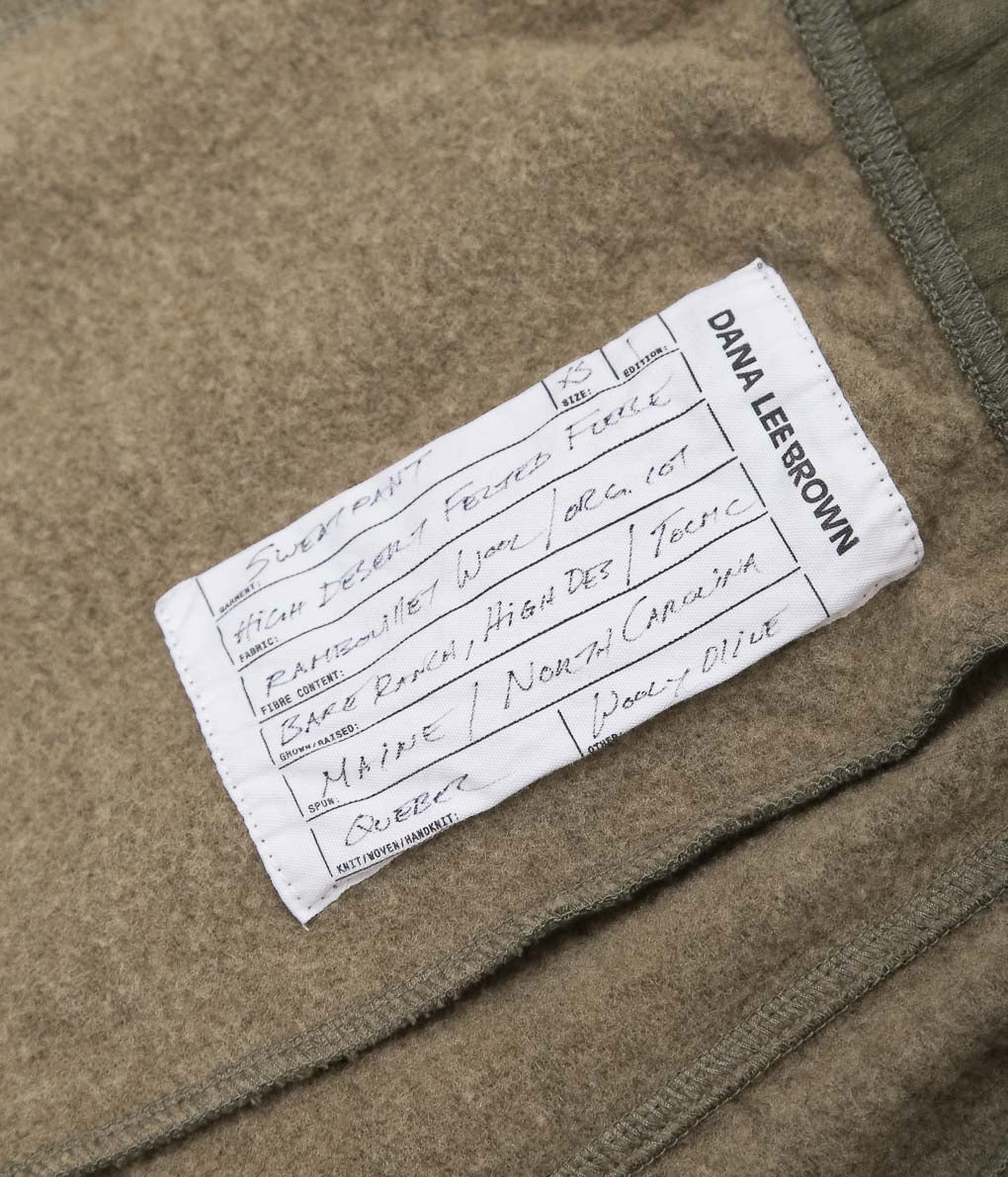 DANA LEE BROWN ''SWEATPANT-FELTED FLEECE'' (WOOLY OLIVE)