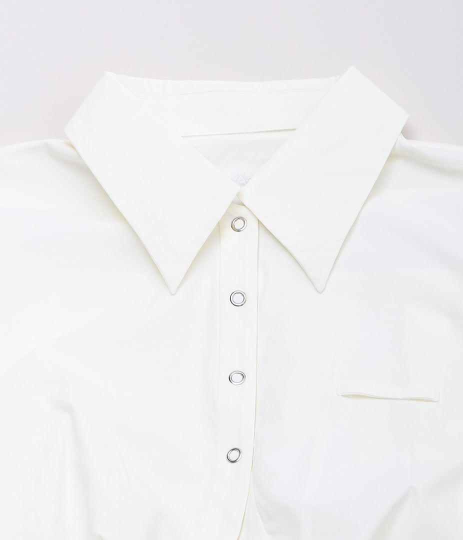 DAWN ''NO.104 HAORI SHIRT BOLERO'' (WHITE)