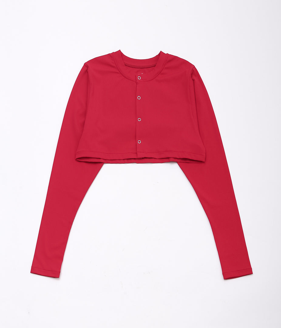 DAWN ''NO.13 SHORT HAORI WITH BUTTONS'' (RED)