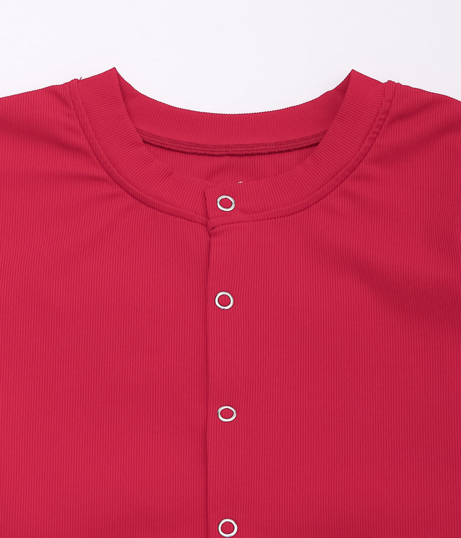 DAWN ''NO.13 SHORT HAORI WITH BUTTONS'' (RED)