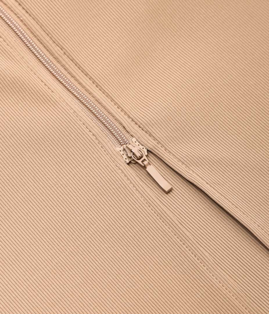 DAWN ''NO.18 HAORI CUP IN ZIP UP'' (BEIGE)