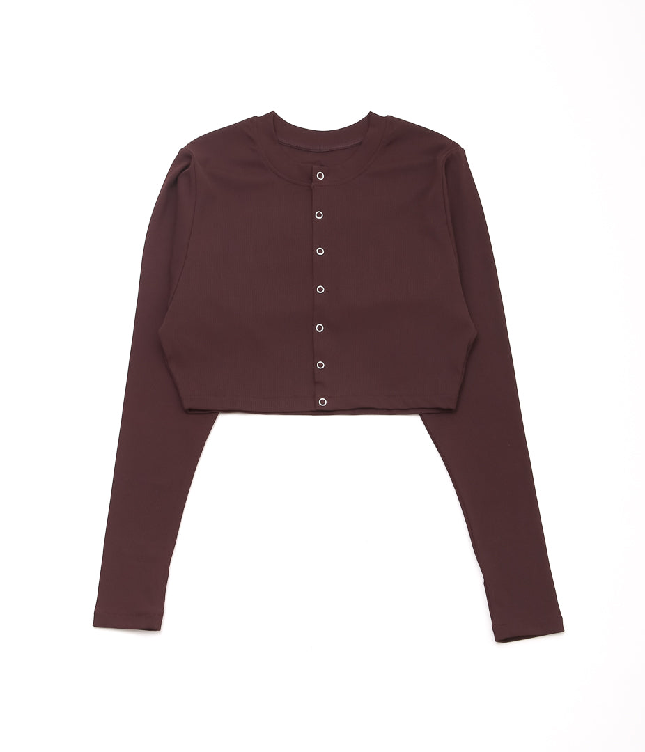 DAWN ''NO.23 MIDDLE HAORI WITH BUTTONS'' (BROWN)