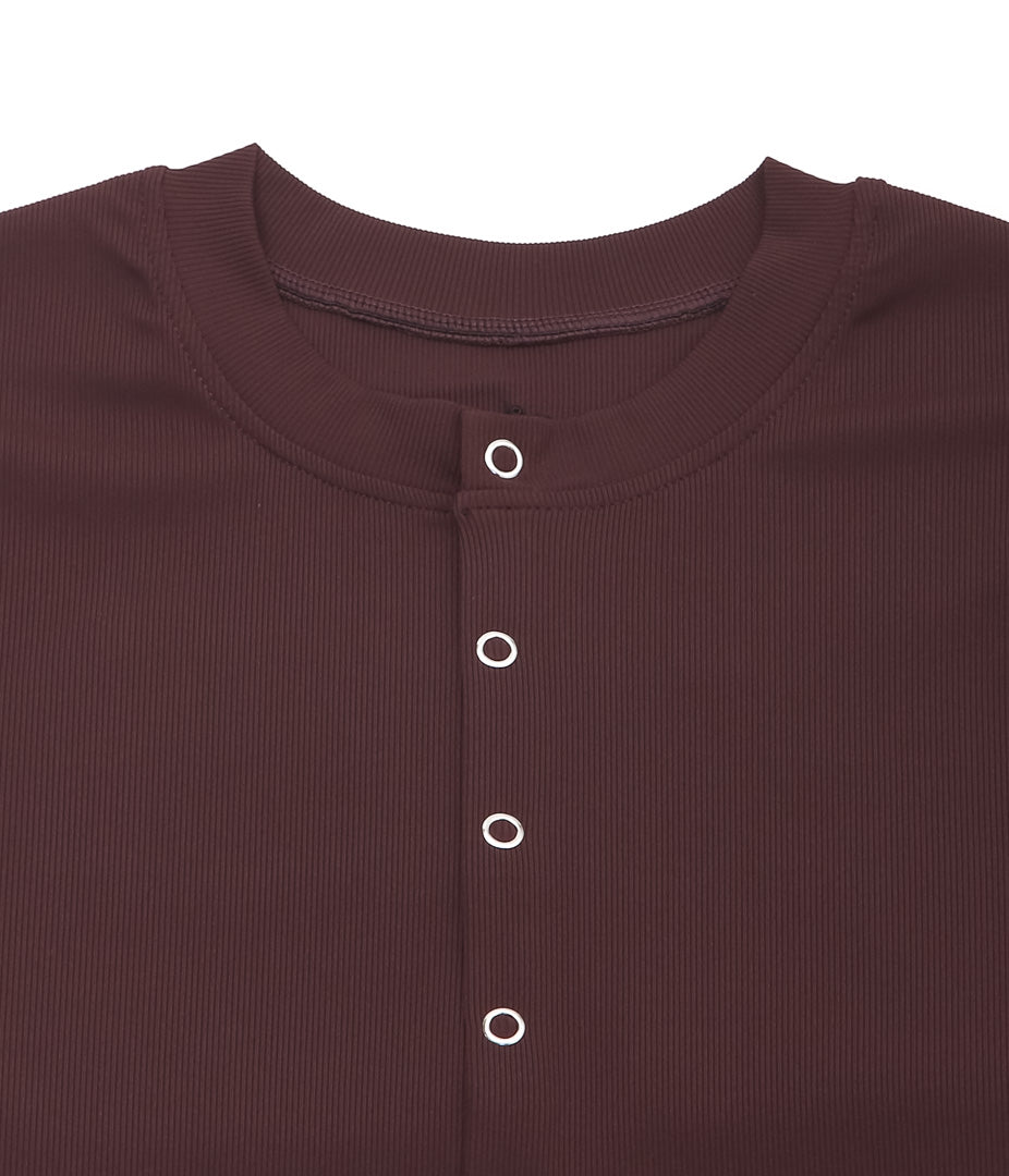 DAWN ''NO.23 MIDDLE HAORI WITH BUTTONS'' (BROWN)