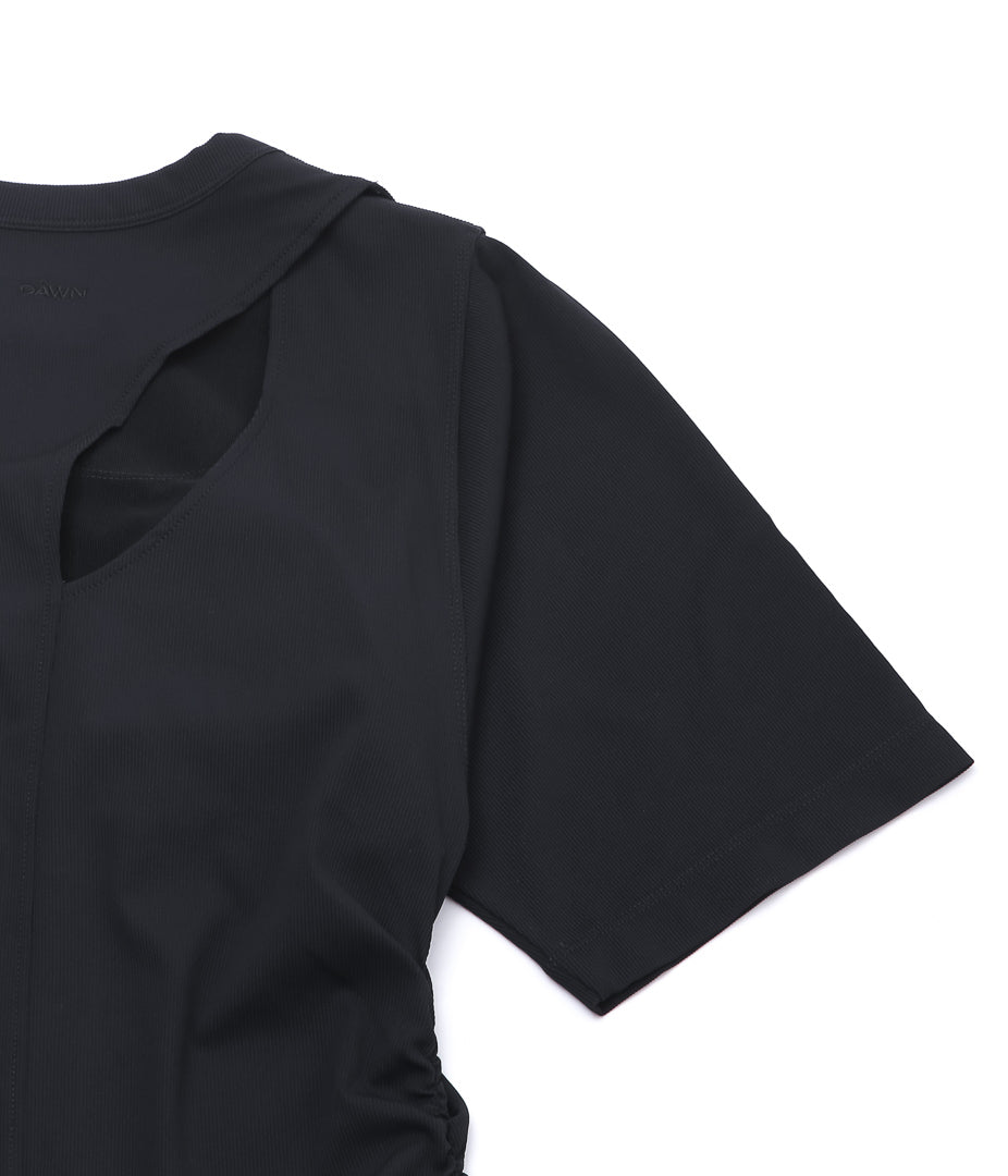 DAWN ''NO.24 CUP IN SHORT SLEEVE DRESS'' (BLACK)