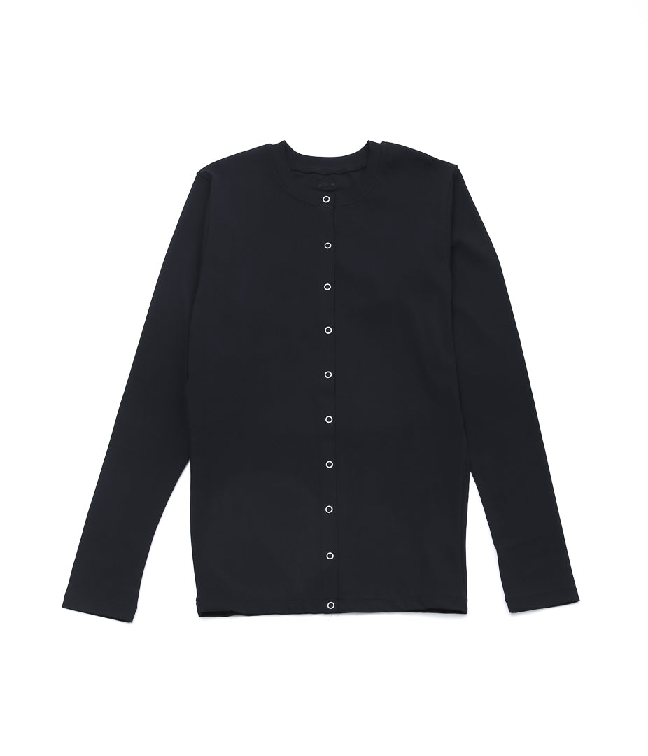 DAWN ''NO.3 HAORI WITH SNAP BUTTONS'' (BLACK)