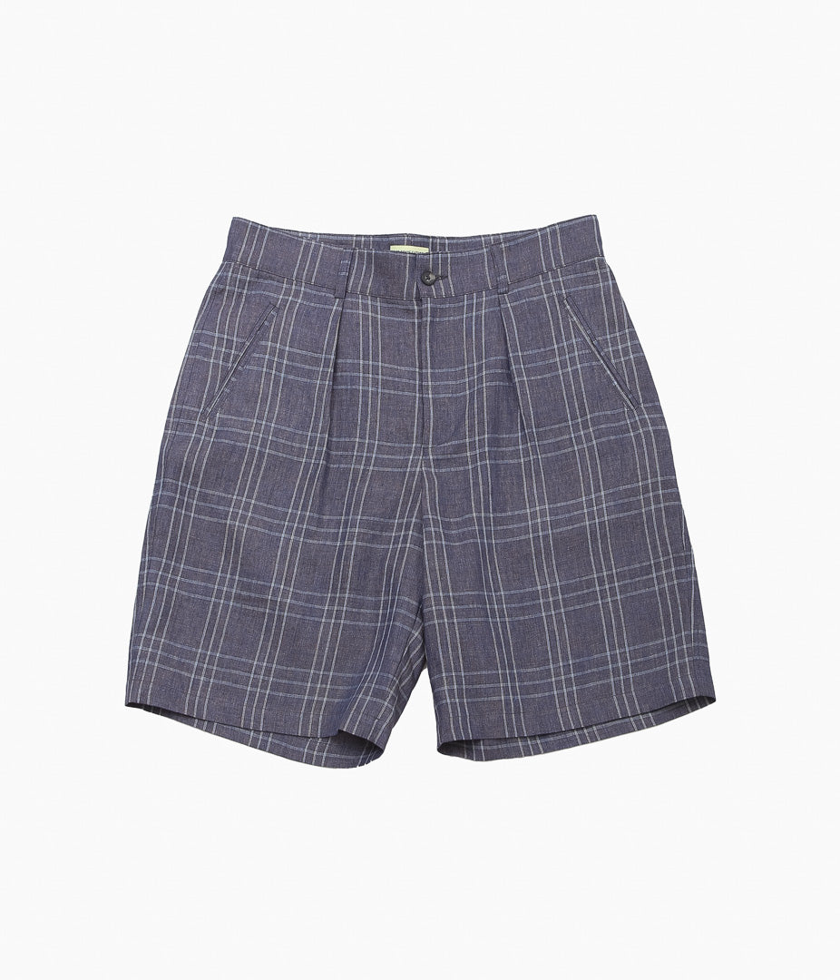 DE BONNE FACTURE ''NATURALIST SHORTS'' (LILAC CHECK)