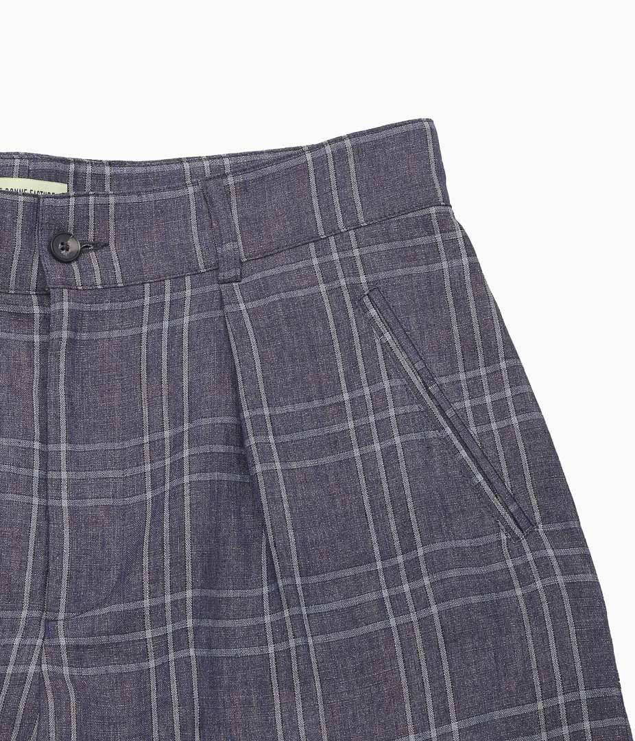DE BONNE FACTURE ''NATURALIST SHORTS'' (LILAC CHECK)