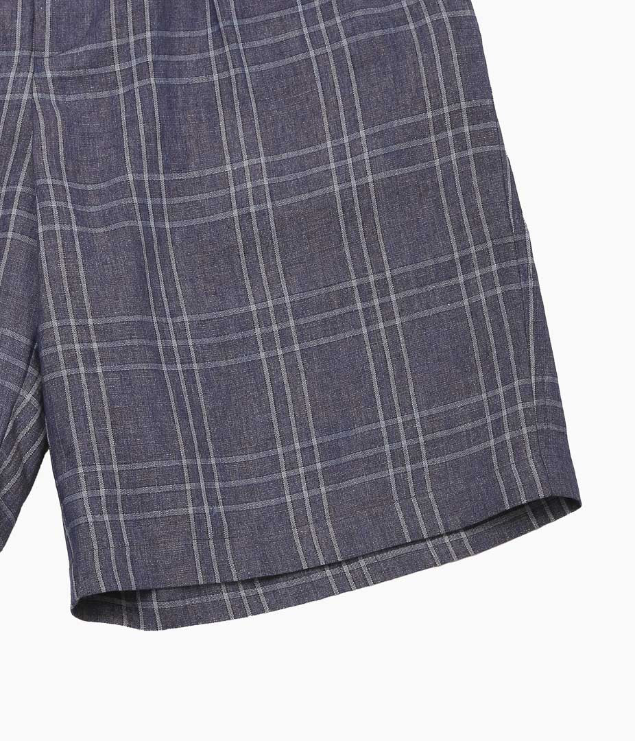 DE BONNE FACTURE ''NATURALIST SHORTS'' (LILAC CHECK)