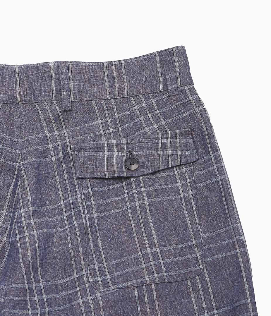 DE BONNE FACTURE ''NATURALIST SHORTS'' (LILAC CHECK)
