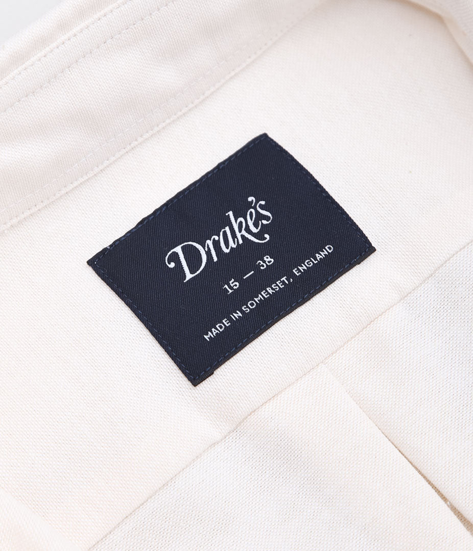 DRAKE'S ''BUTTON DOWN OXFORD SHIRT'' (CREAM)