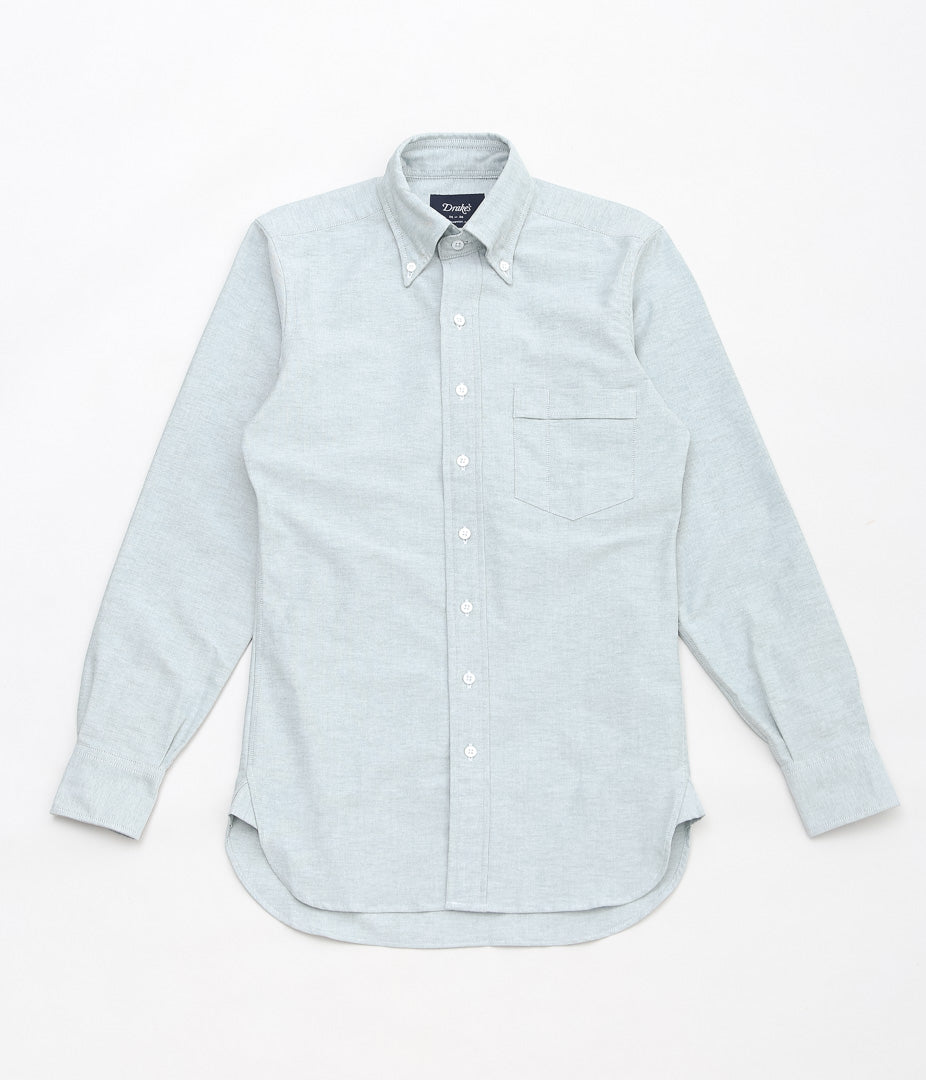 DRAKE'S ''BUTTON DOWN OXFORD SHIRT'' (GREEN)