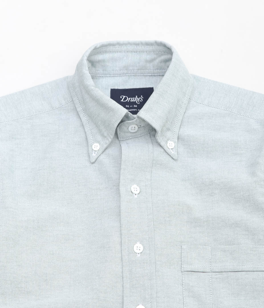 DRAKE'S ''BUTTON DOWN OXFORD SHIRT'' (GREEN)