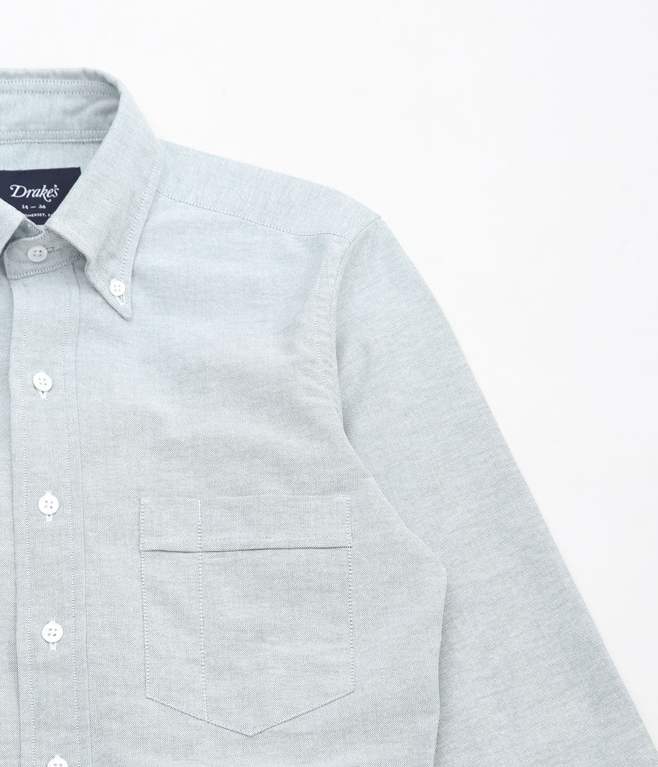 DRAKE'S ''BUTTON DOWN OXFORD SHIRT'' (GREEN)