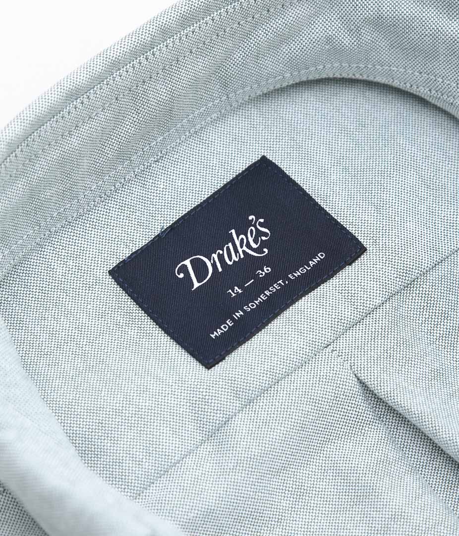 DRAKE'S ''BUTTON DOWN OXFORD SHIRT'' (GREEN)