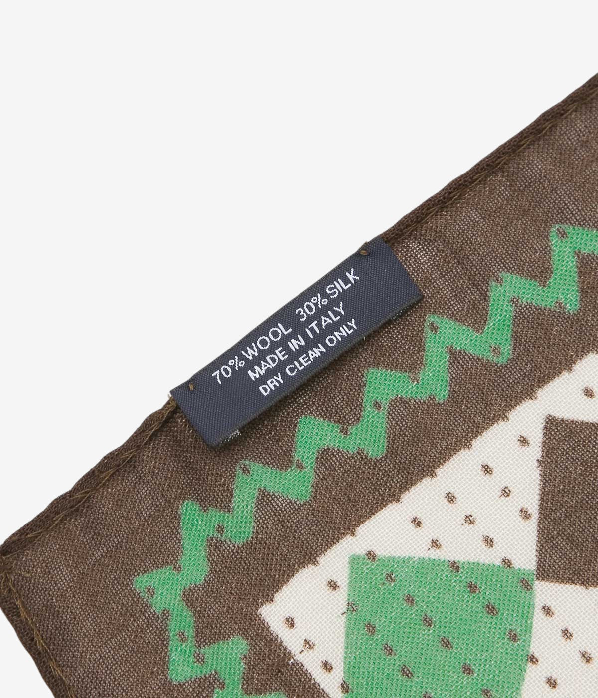 DRAKE'S ''PATCHWORK PRINT BANDANA'' (BROWN)