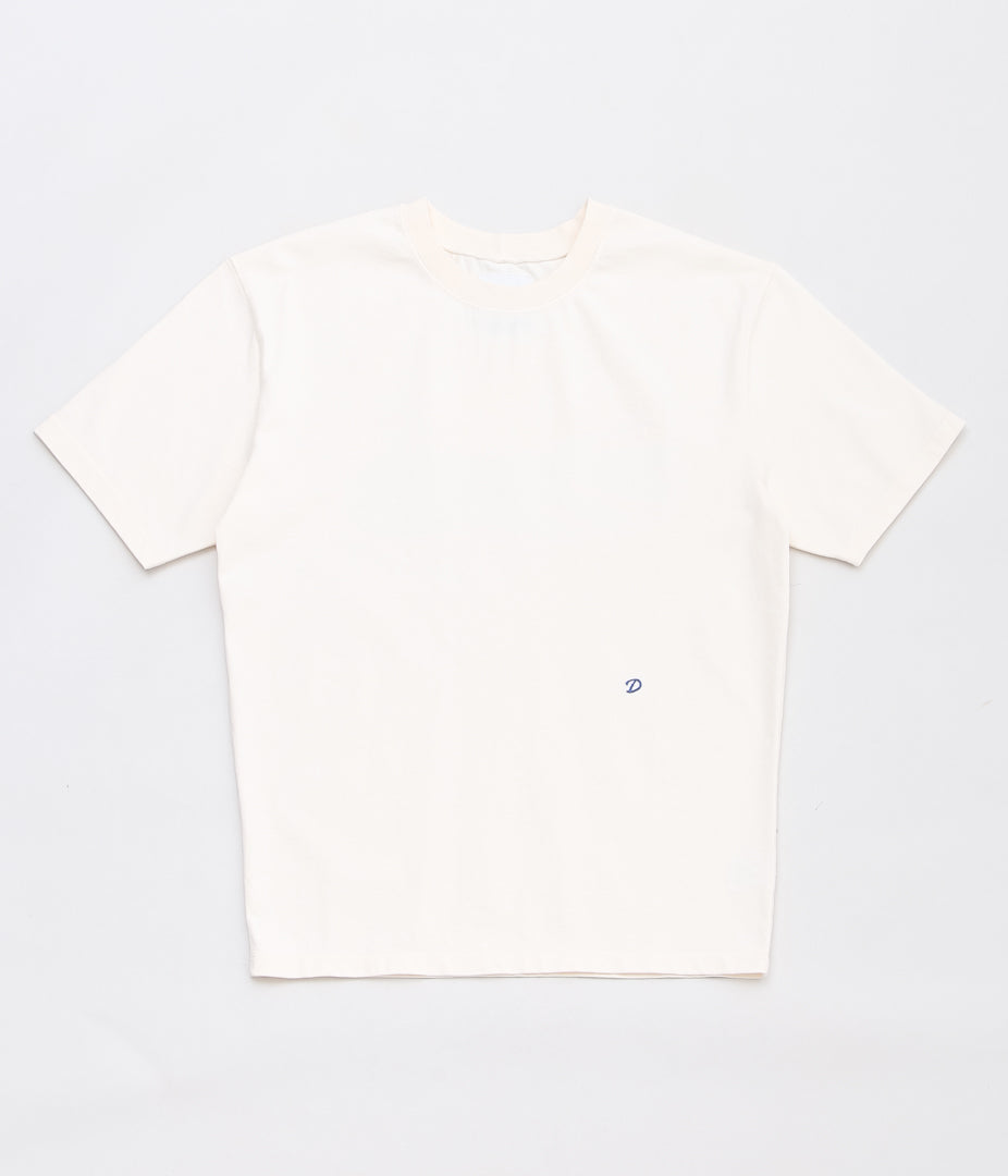 DRAKE'S ''PEACOCK GRAPHIC PRINT SS HIKING TEE'' (ANTIQUE WHITE)