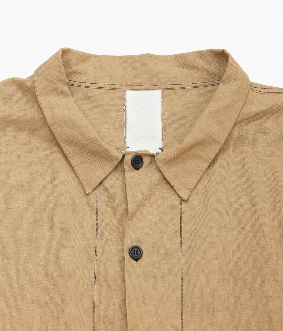DTERIORO ''U. PERSONNE SHIRT|VINTAGE BROWN LINEN'' (BROWN)