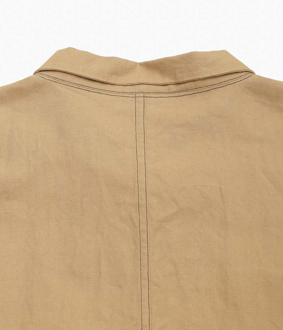 DTERIORO ''U. PERSONNE SHIRT|VINTAGE BROWN LINEN'' (BROWN)