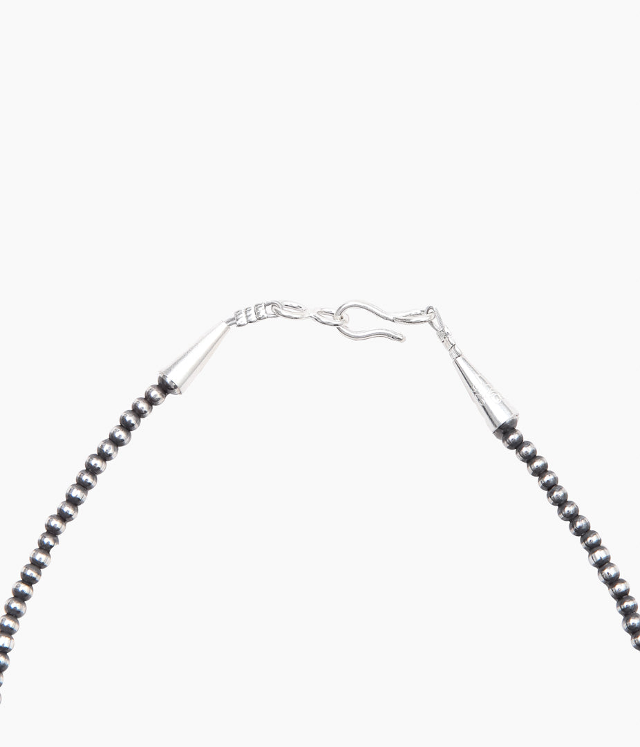 ERICKA NICOLAS BEGAY ''NAVAJO PEARL 3MM 35CM'' (OXIDAIZED SILVER (smoked))