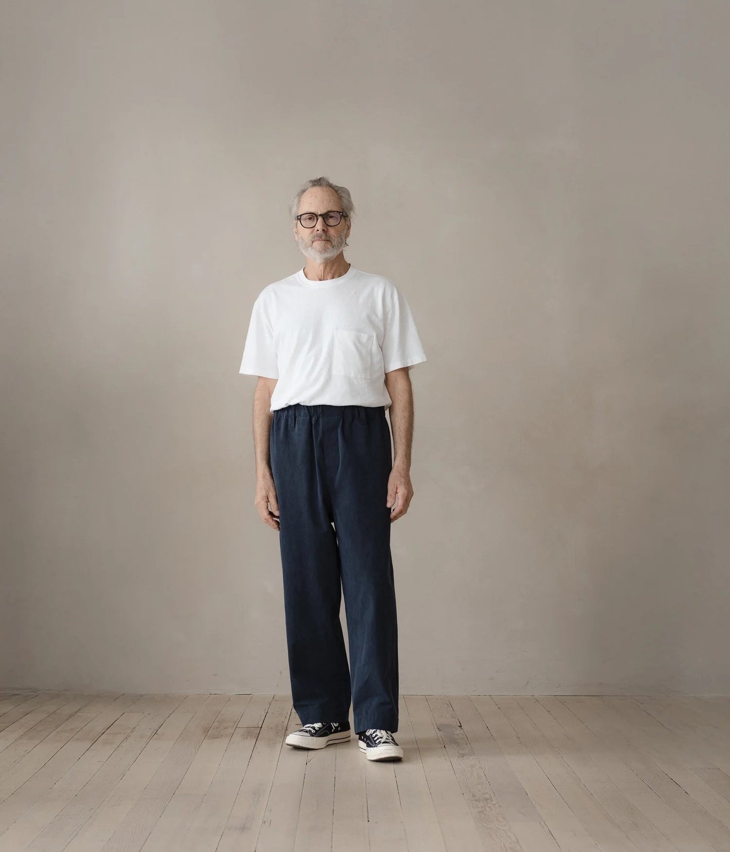 EVAN KINORI ``ELASTIC PANT'' (SUMI INK)