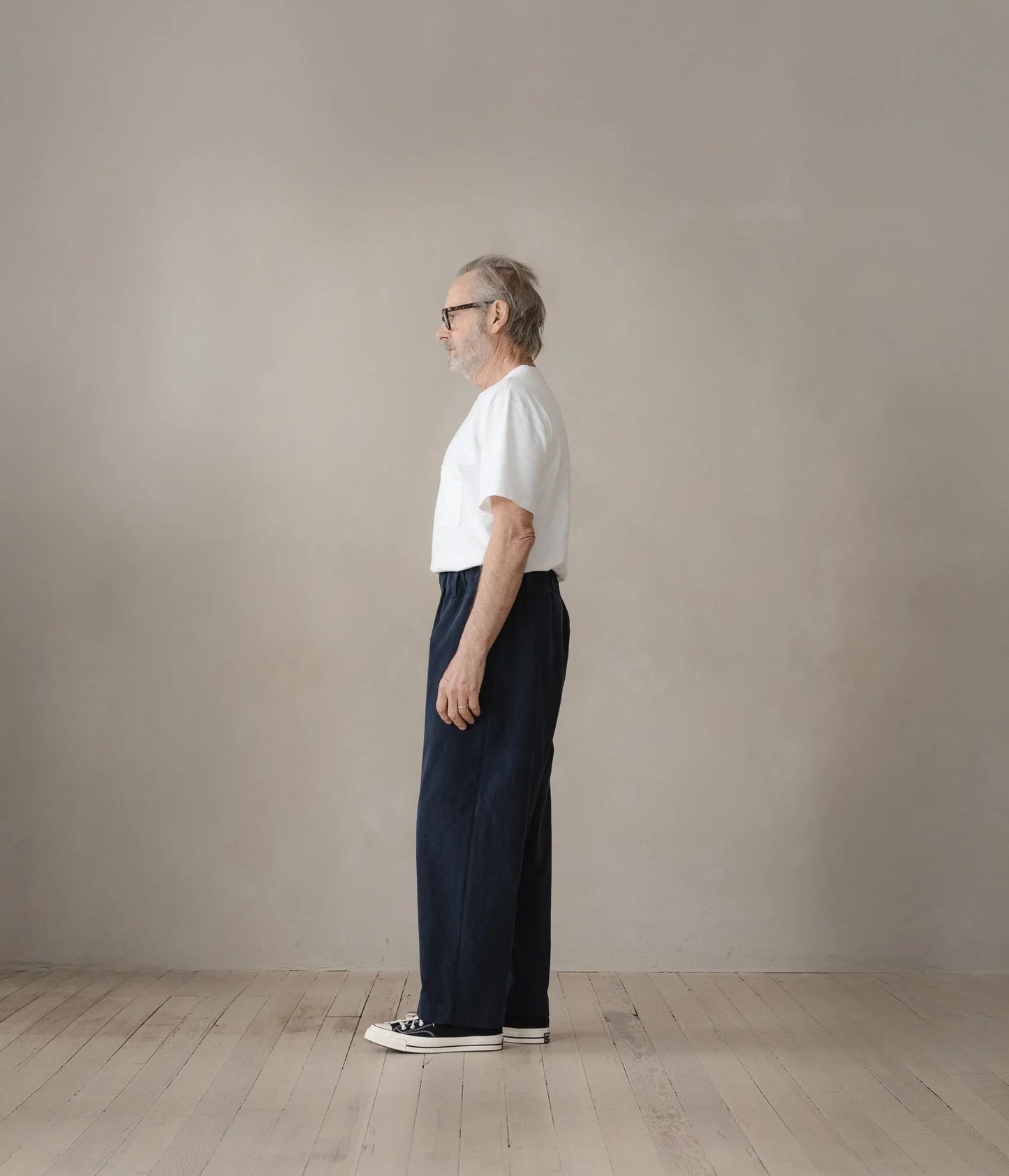 EVAN KINORI ``ELASTIC PANT'' (SUMI INK)
