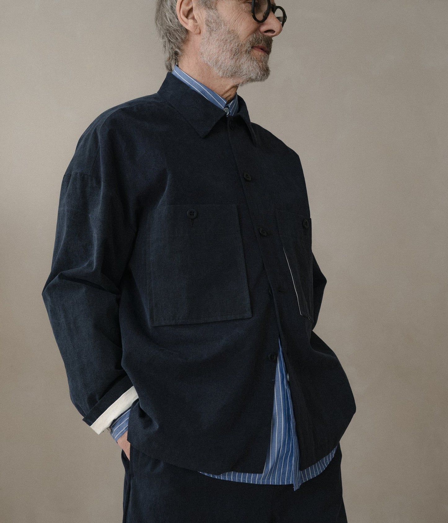 EVAN KINORI ''FIELD SHIRT TWO'' (SUMI INK)