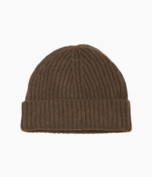 EVAN KINORI ``KNIT HAT'' (DARK BROWN)