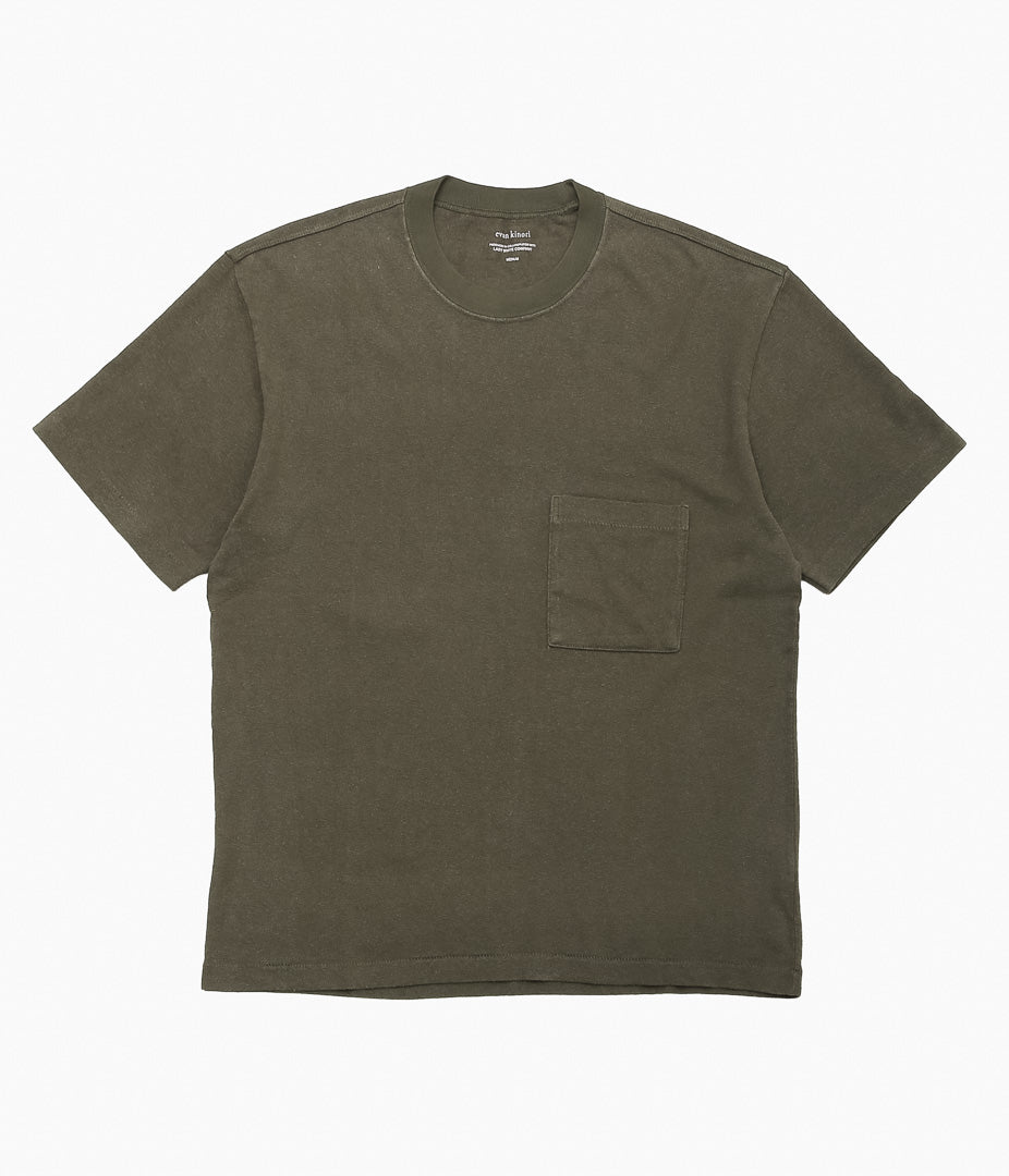 EVAN KINORI ``POCKET TEE'' (DARK OLIVE)