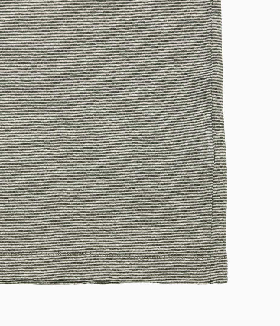 EVAN KINORI ''POCKET TEE - STRIPED COTTON / HEMP'' (TAUPE / NATURAL)