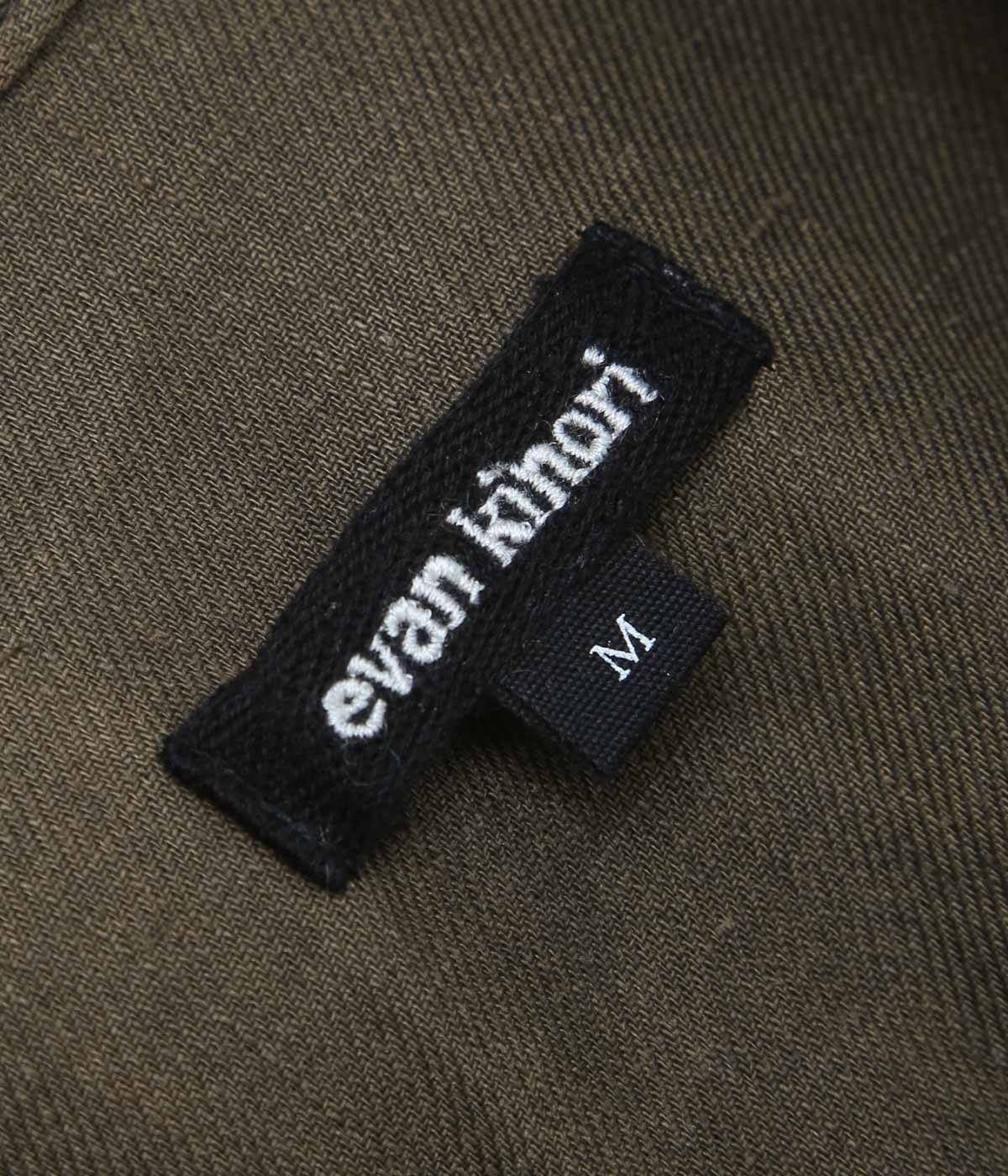 EVAN KINORI "BIG SHIRT | SUMI INK HEMP TWILL" (DARK OLIVE)