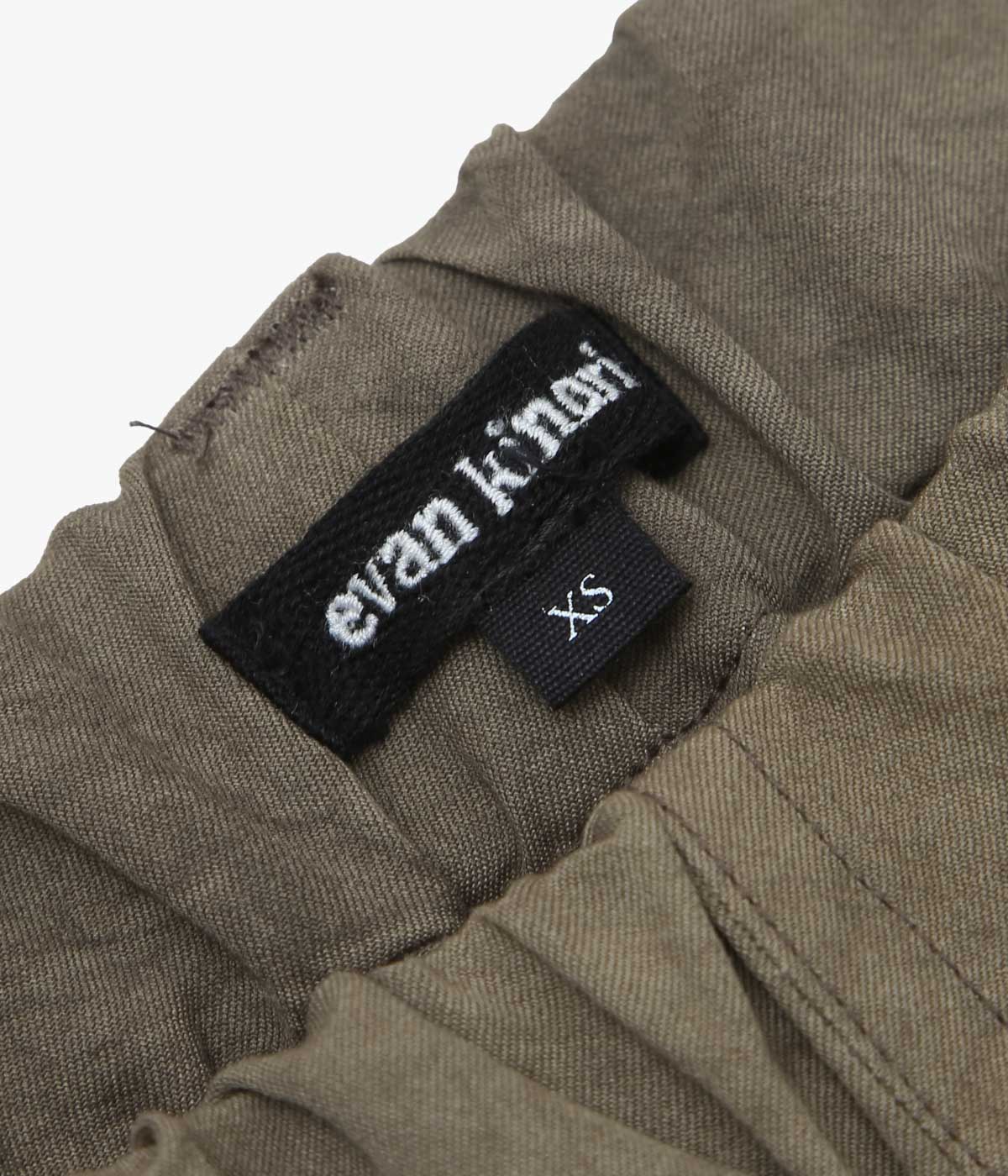 EVAN KINORI "ELASTIC PANT|NATURAL DYE TWILL" (BROWN|PERSIMMON/IRON DYE)